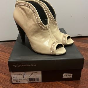 Vince Camuto Asta Nude Open toed Bootie